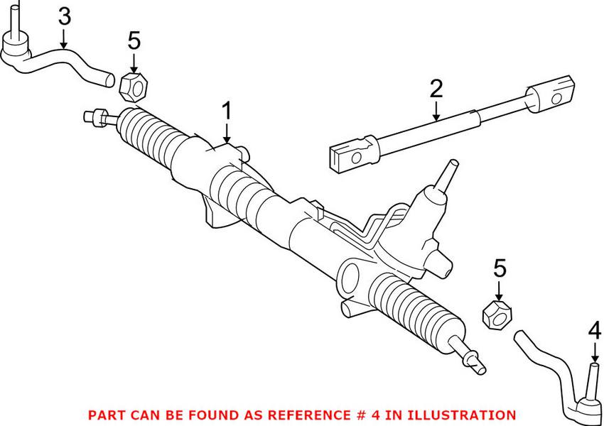 Mercedes Tie Rod End - Front Driver Side Outer 2513300703