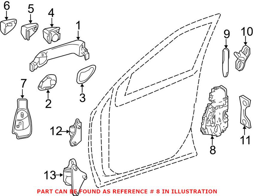 Mercedes Door Lock Actuator - Front Driver Side 2517200335