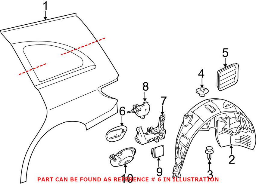 Mercedes Fuel Filler Door - Rear 2517570106