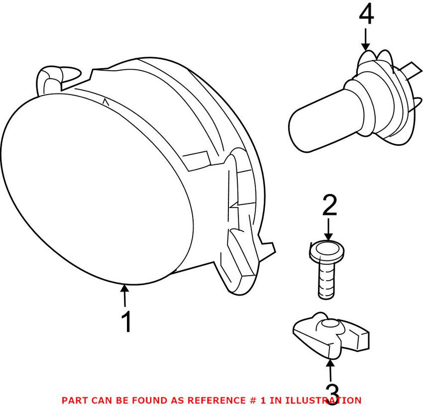 Mercedes Foglight Assembly - Driver Side 2518200756