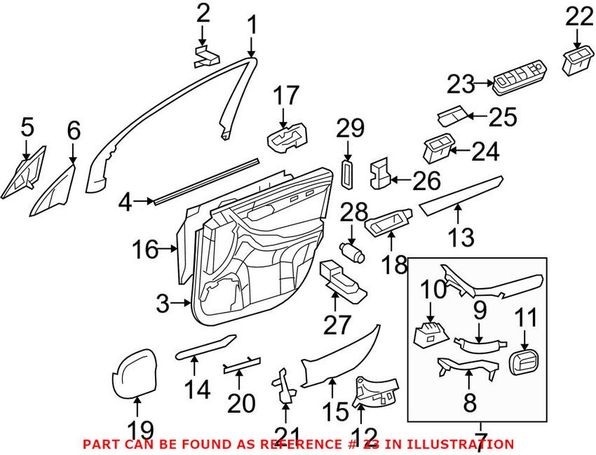 Mercedes Window Switchpack - Front Driver Side 25183005909051