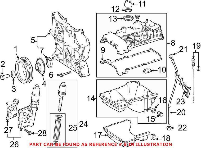 Mercedes Engine Valve Cover 2710101730