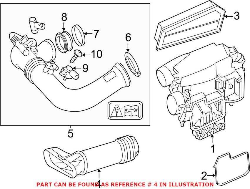 Mercedes Engine Air Intake Hose 2710900982