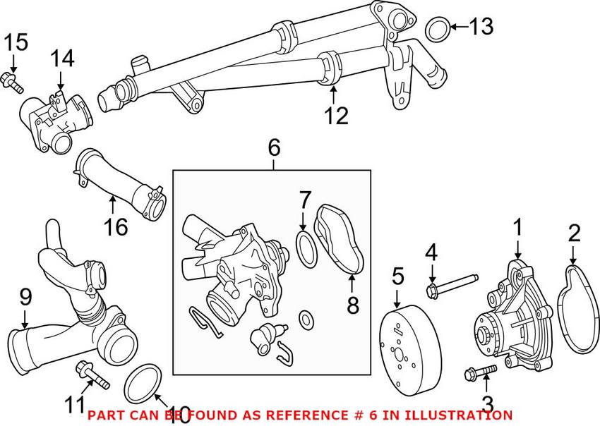 Mercedes Engine Coolant Thermostat (103C) 2712000315