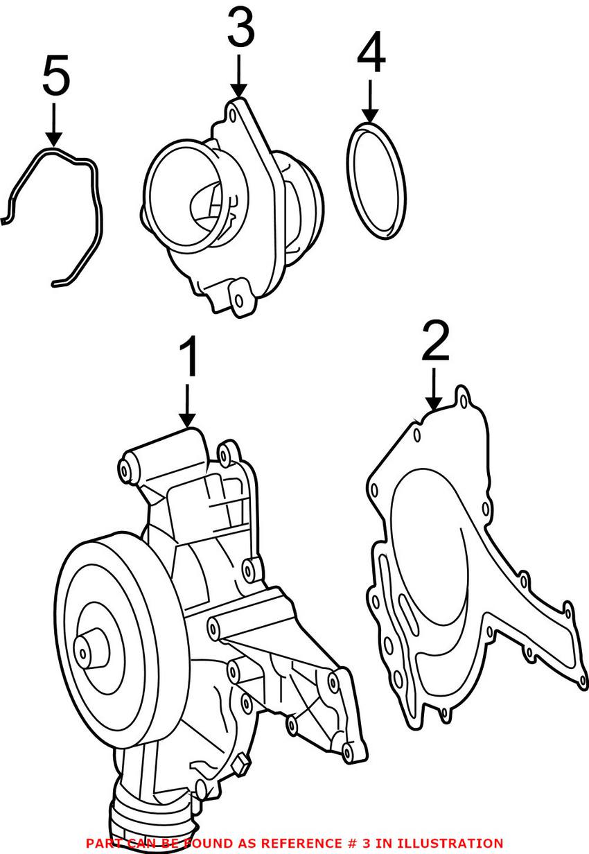 Mercedes Engine Coolant Thermostat (100C) 2722000615