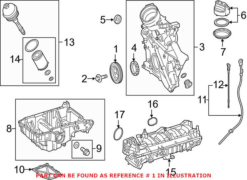 Mercedes Engine Crankshaft Pulley 2740301203