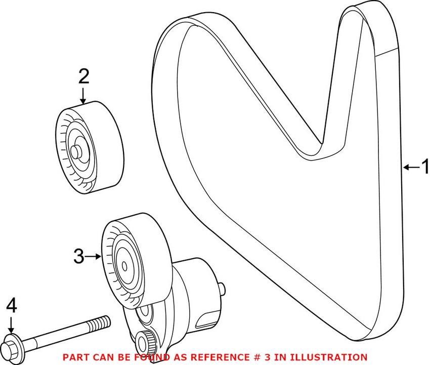 Mercedes Accessory Drive Belt Tensioner Assembly