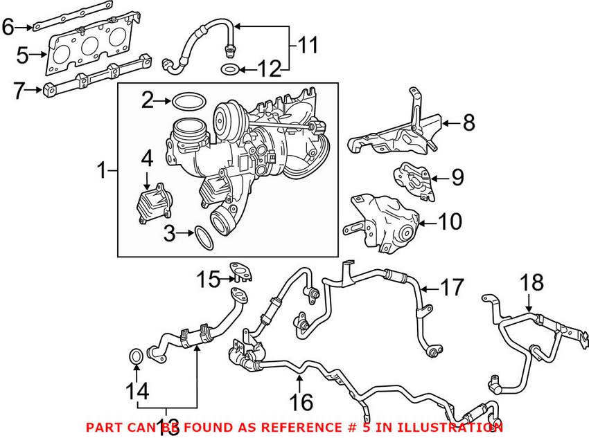 Mercedes Turbocharger Gasket 2761420380