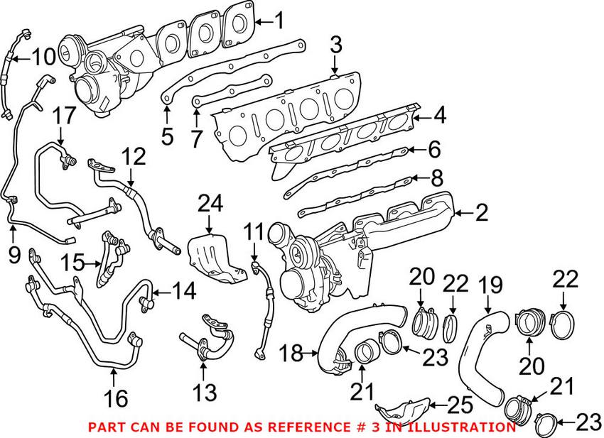 Mercedes Turbocharger Gasket 2781420480