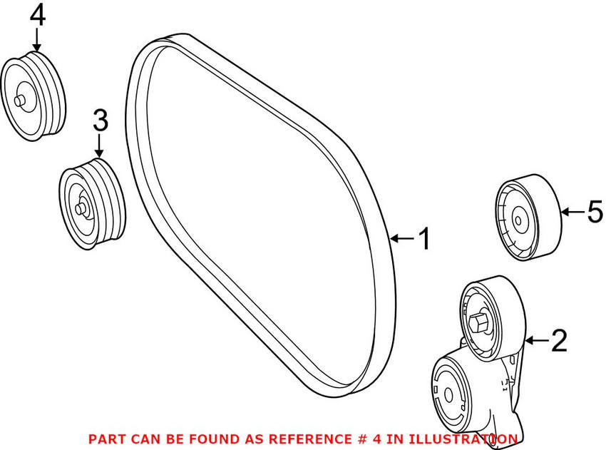 Mercedes Serpentine Belt Idler Pulley 2782020519