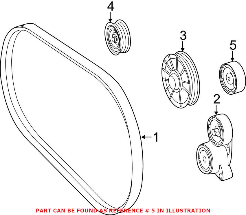 Mercedes Serpentine Belt Idler Pulley 2782020619