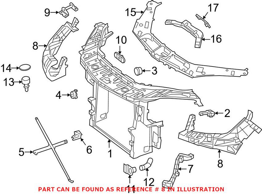 Mercedes Headlight Frame - Passenger Side 2926200200