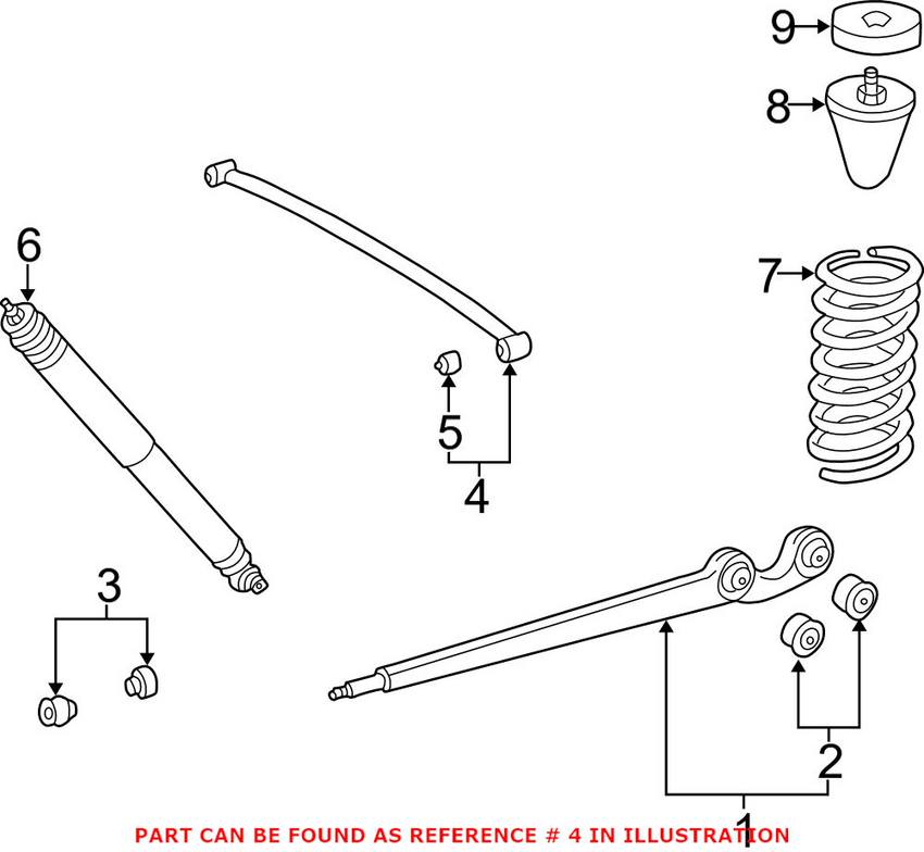 Mercedes Suspension Track Bar - Rear 4613500306