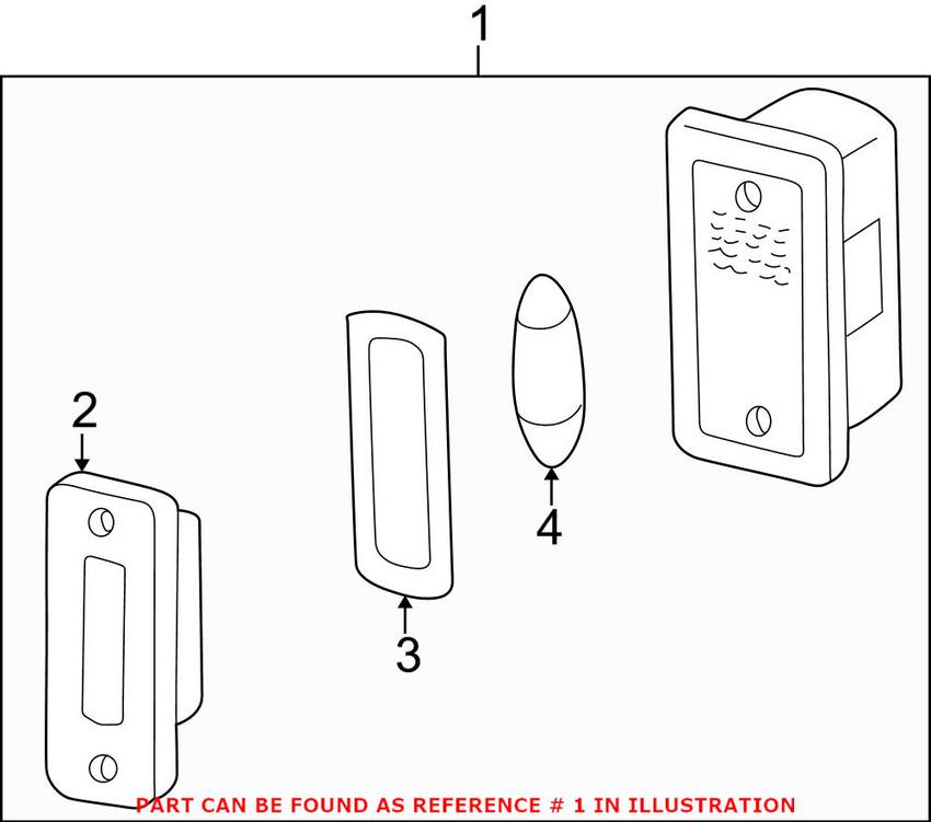 Mercedes License Plate Light Assembly - Rear 4638200356