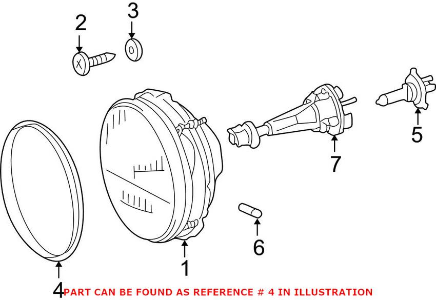 Mercedes Headlight Seal 4638260091