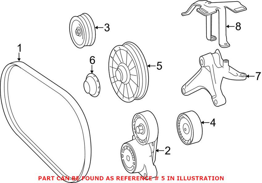 Mercedes Serpentine Belt Idler Pulley 6112340193