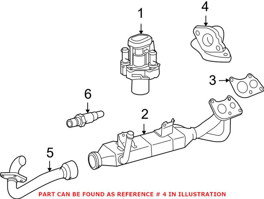 Mercedes EGR Tube 6421401308