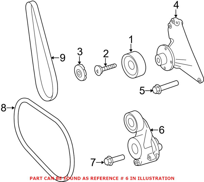 Mercedes Serpentine Belt Tensioner 6422001370