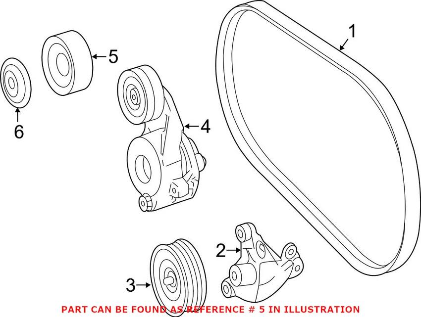 Mercedes Serpentine Belt Idler Pulley 6422002370