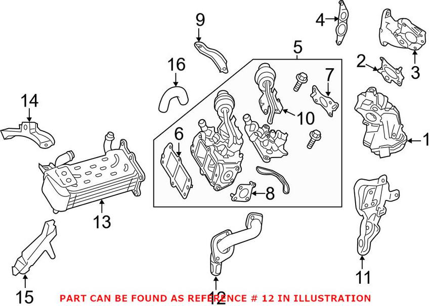 Mercedes EGR Tube 6511402208