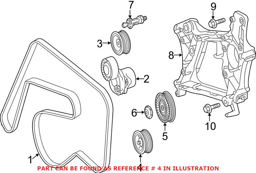 Mercedes Serpentine Belt Idler Pulley 6512000270