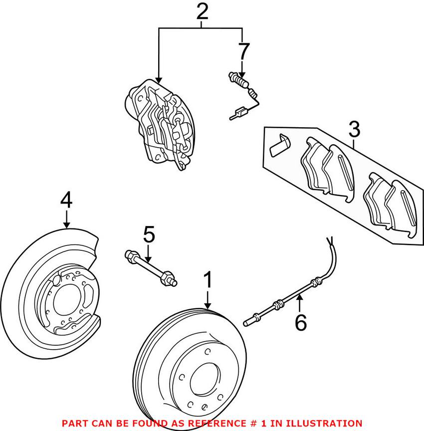 Mercedes Disc Brake Rotor - Rear (272mm)