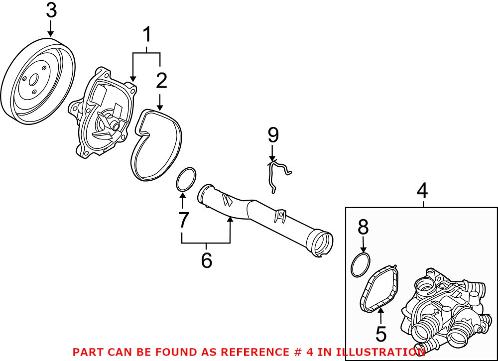 Mini Engine Coolant Thermostat (w/ Housing) 11538674895