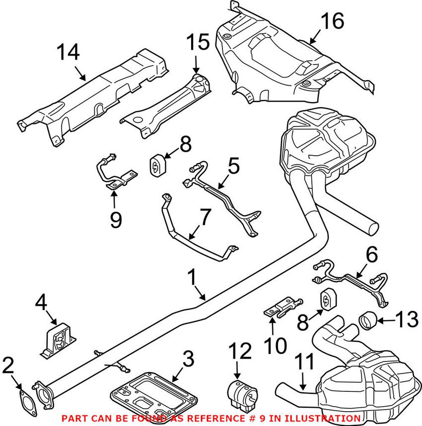 Mini Exhaust Support Bracket - Passenger Side 18201493797