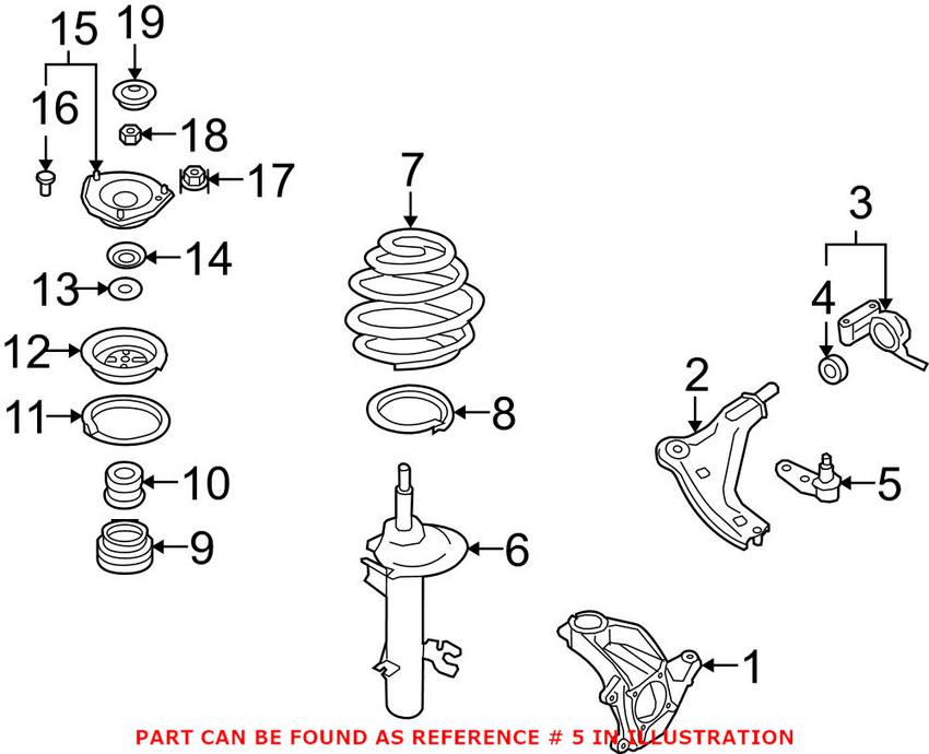 Mini Ball Joint - Front Passenger Side 31126772304