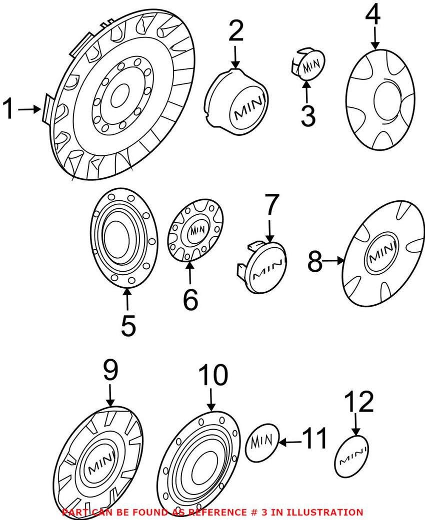 Mini Wheel Center Cap (MINI) 36131171069