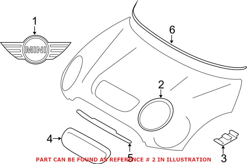 Mini Headlight Trim Ring - Passenger Side (Chrome) 51137300632