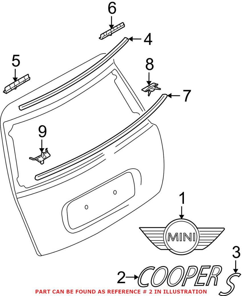 Mini Emblem - Hatch/Split Door (COOPER) 51142755617