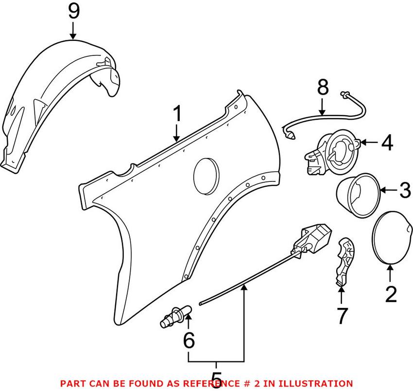 Mini Fuel Door Cover (Un-painted) 51177061286