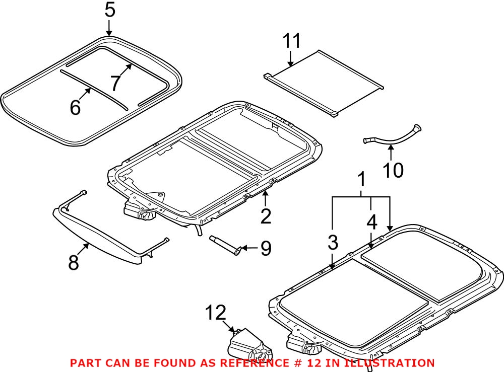 Mini Sunroof Motor 54103448675 Genuine Mini 54103448675