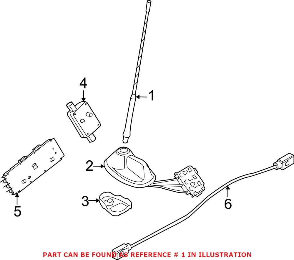 Mini Antenna Mast 65203451575