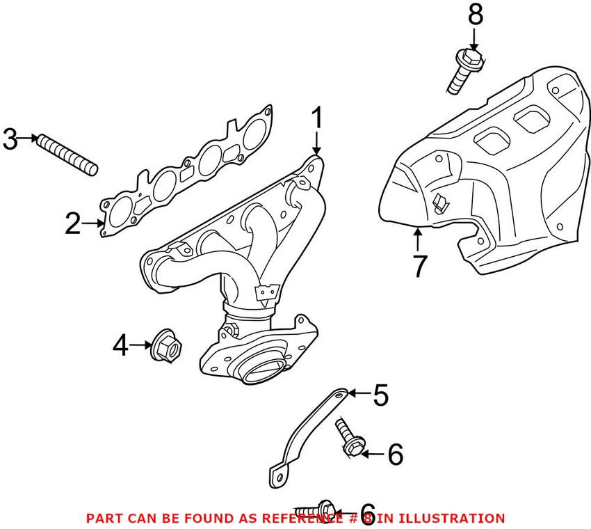 Exhaust Manifold Heat Shield Bolt Genuine Nissan 14069JD00A