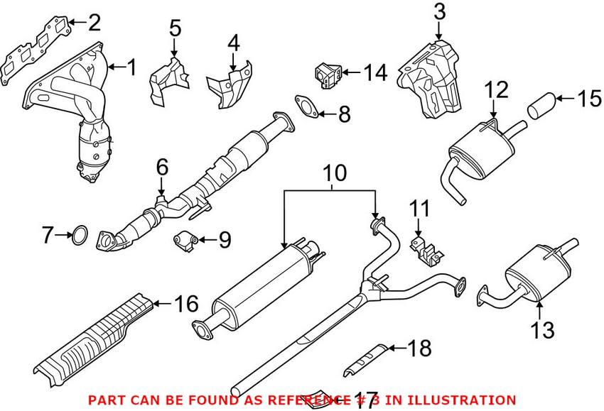 Exhaust Heat Shield Genuine Nissan 165903TA1A