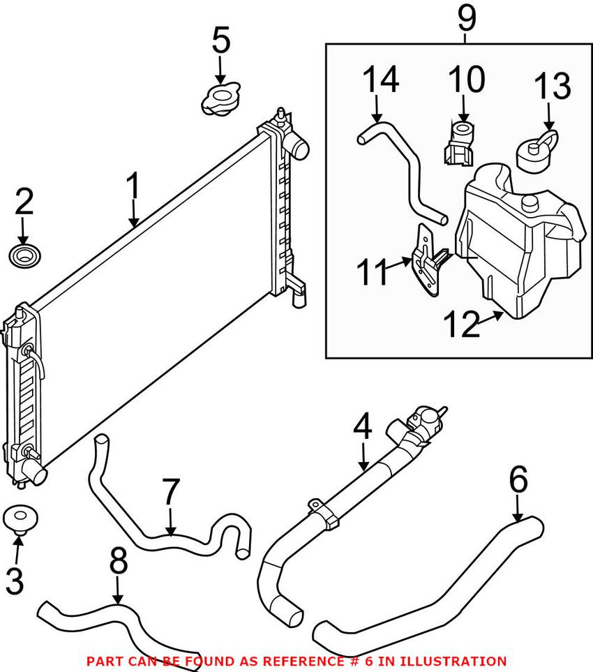 2014 Nissan Maxima Radiator Coolant Hose (Lower). Flexible hose