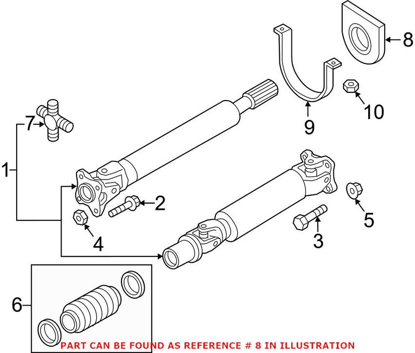 Drive Shaft Center Support Bearing Genuine Nissan 37520EZ00A