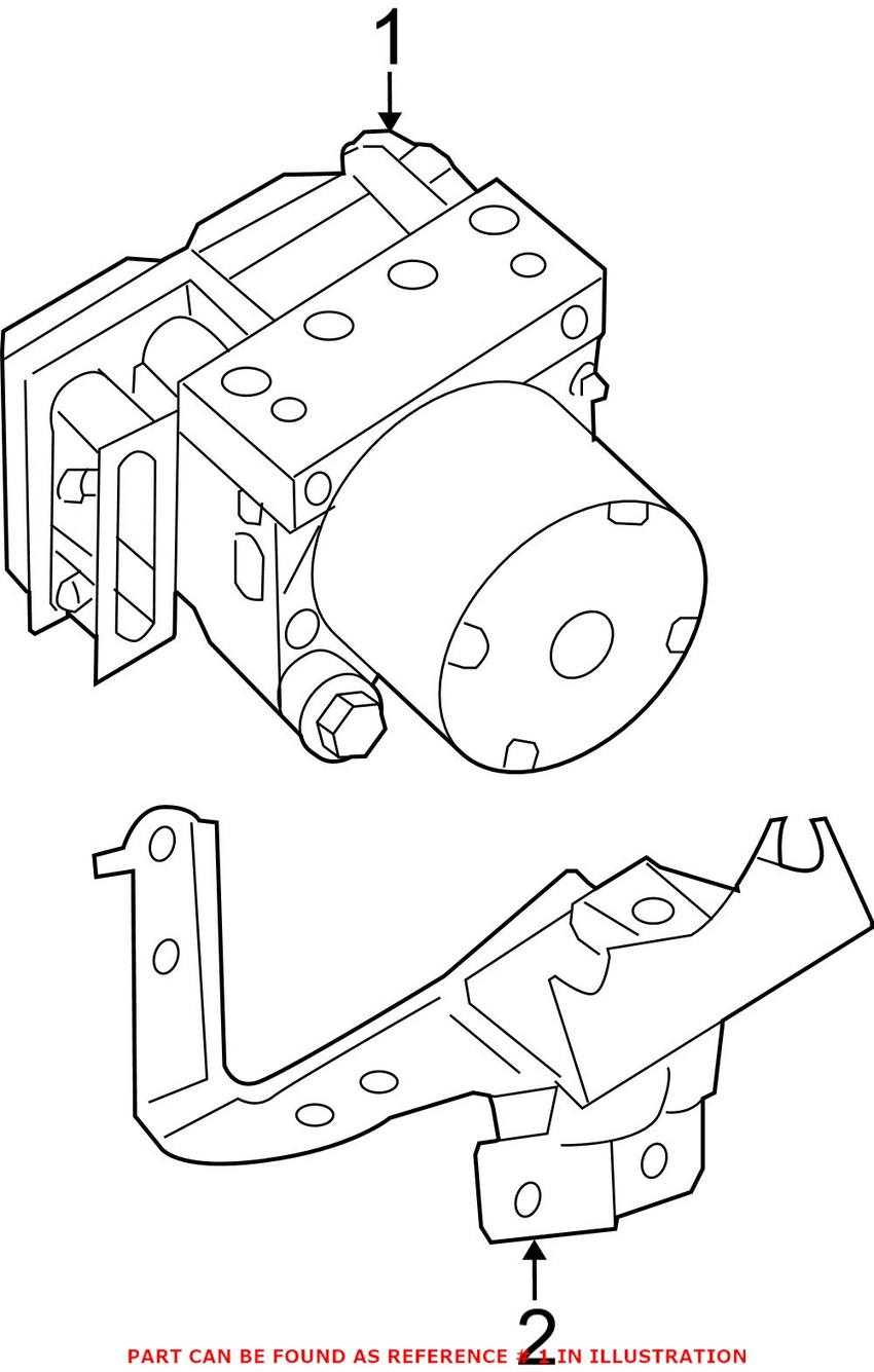 Genuine Nissan ABS Hydraulic Assembly 476607FL2B Genuine Nissan 476607FL2B