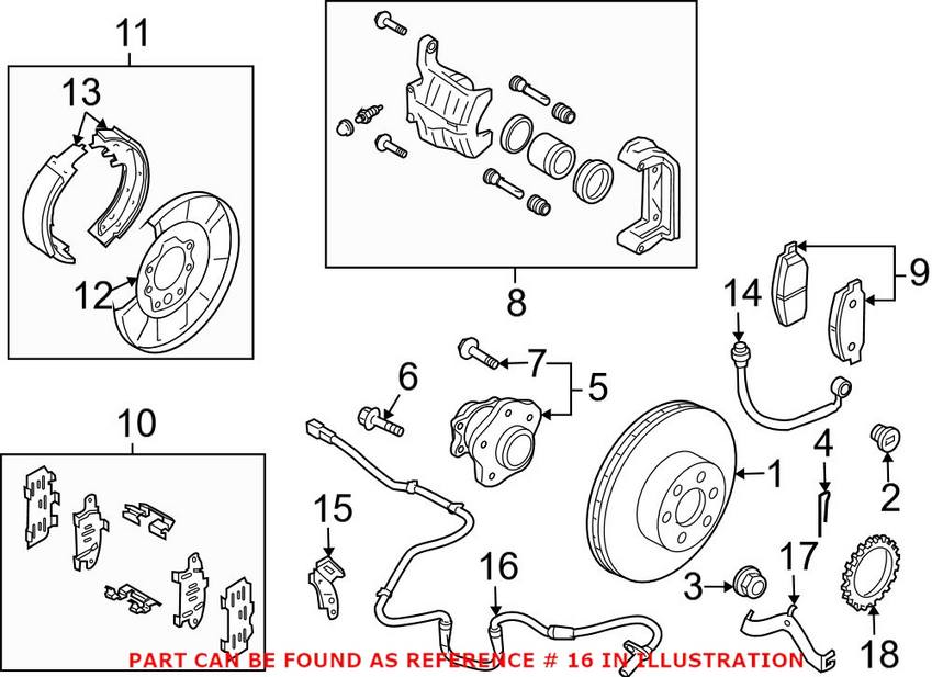 ABS Wheel Speed Sensor Rear Genuine Nissan 479004CB4A