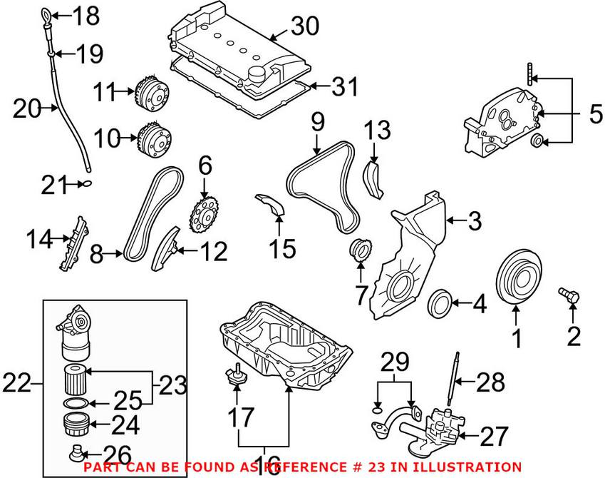 Porsche Engine Oil Filter 95510756100