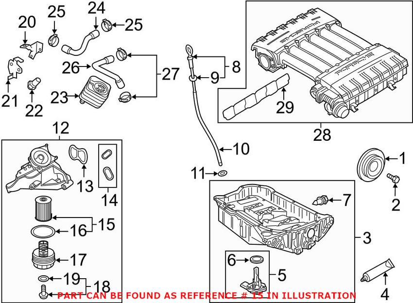 Porsche Engine Oil Filter 95810722210