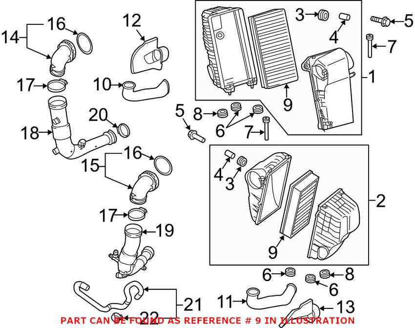 Porsche Engine Air Filter 95811013000