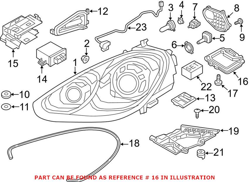 High Intensity Discharge (HID) Lighting Ballast Front (BiXenon