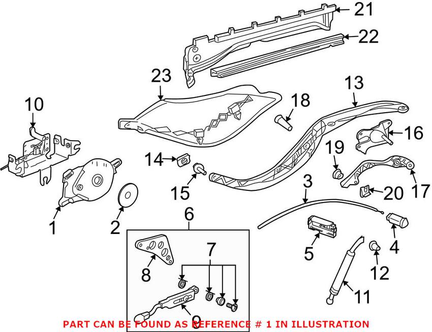 Convertible Top Motor - Driver Side