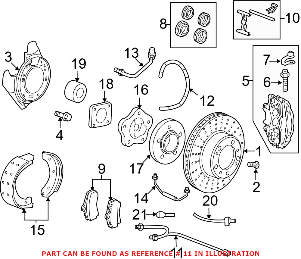 Porsche Disc Brake Pad Wear Sensor - Rear 98761267601