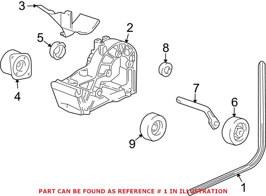 Porsche Accessory Drive Belt (6K 2115) 99610215166