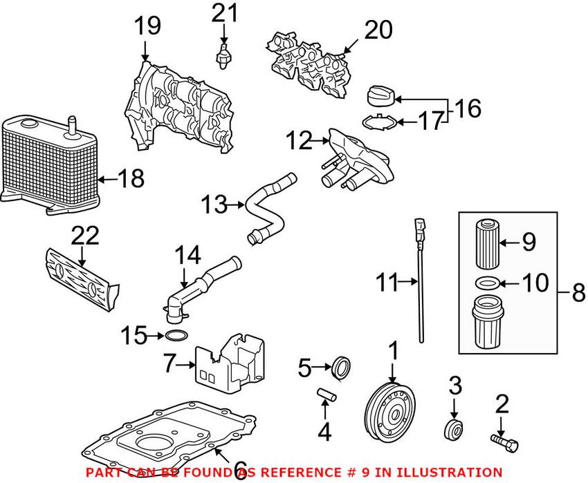 Porsche Engine Oil Filter 99610722553