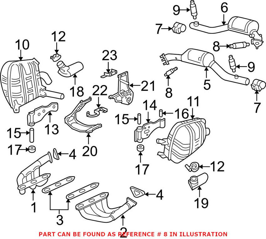 Porsche Oxygen Sensor - Front 99660616801